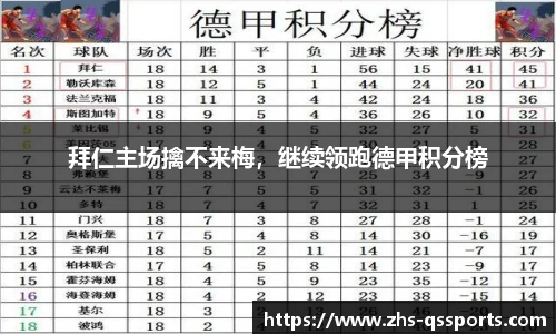 拜仁主场擒不来梅，继续领跑德甲积分榜